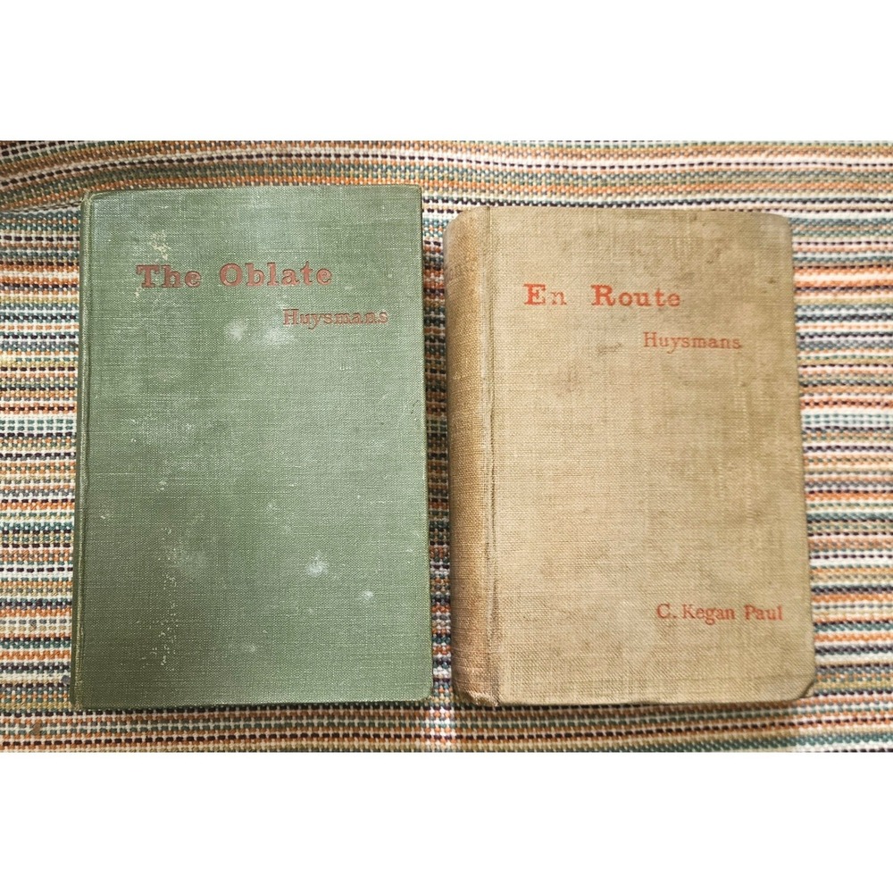 J.K. Huysmans 1st Edition En Route 1896 & The Oblate 1924 Kegan Paul Book Set
